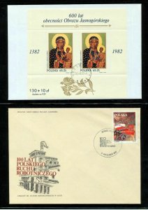 POLAND 1982 Covers FDC Military Sheets Antiques Air(Appx 35)(NT 8266