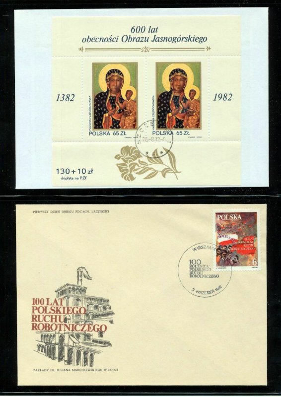POLAND 1982 Covers FDC Military Sheets Antiques Air(Appx 35)(NT 8266