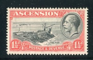 ASCENSION; 1934 early GV Pictorial issue fine Mint hinged 1.5d. value