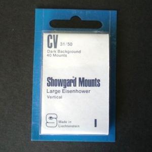 Showgard Stamp Mount Size CV 31/50 mm - BLACK (Pack of 40)  (31x50 31mm)  PRECUT