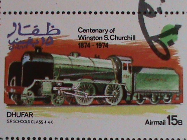 ​GRATE BRITAIN-DUYFAR-1974-CENTENARY OF WINSTON CHURCHILL-TRAIN CT0-SHEET-VF