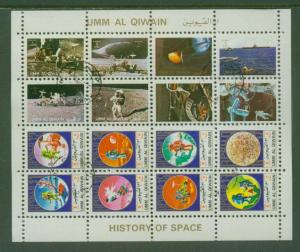 Umm Al Qiwain Space Mi930-7,1202-9 small format CTO VF NH