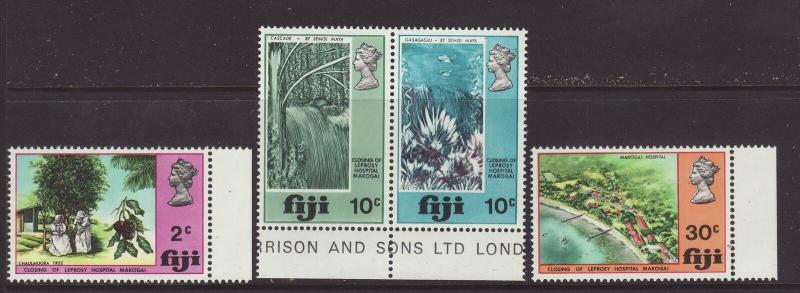 1970 Fiji Closing of Leprosy Hospital Set Mounted Mint SG420/423