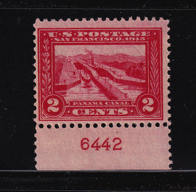 1913 Panama-Pacific Sc 398 MNH plate number, Hebert CV $130 as NH (W