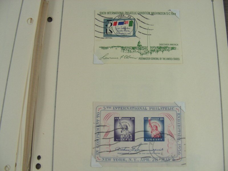 US, 100s of Stamps & a few Covers  mostly hinged on pages