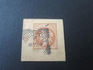 GB QV Postal Stationery Cutdown  Stock#19101