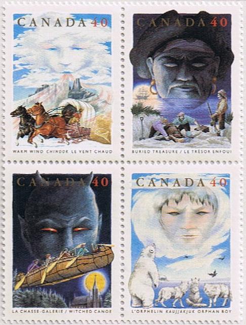 Canada Mint VF-NH #1337a Canadian Folklore block/4