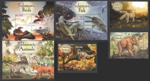 Ft240 2005 Grenada Carriacou Dinosaurs Prehistoric Animals #4204-15+Bl601-3 Mnh