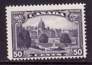 Canada-Sc#226-Unused NH 50c dull violet Victoria Parliament-og-1935-Cdn917-