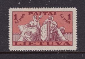 Lithuania the scarce 1L from the 1934 set MNH