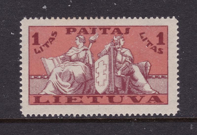 Lithuania the scarce 1L from the 1934 set MNH