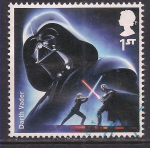 GB 2015 QE2 1st Star Wars Darth vader Ex Fdc SG 3758 ( A156  )