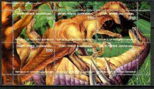 NAGORNO KARABAKH - 1999 -Dinosaurs-Perf 6v Sheet-Mint Never Hinged-Private Issue