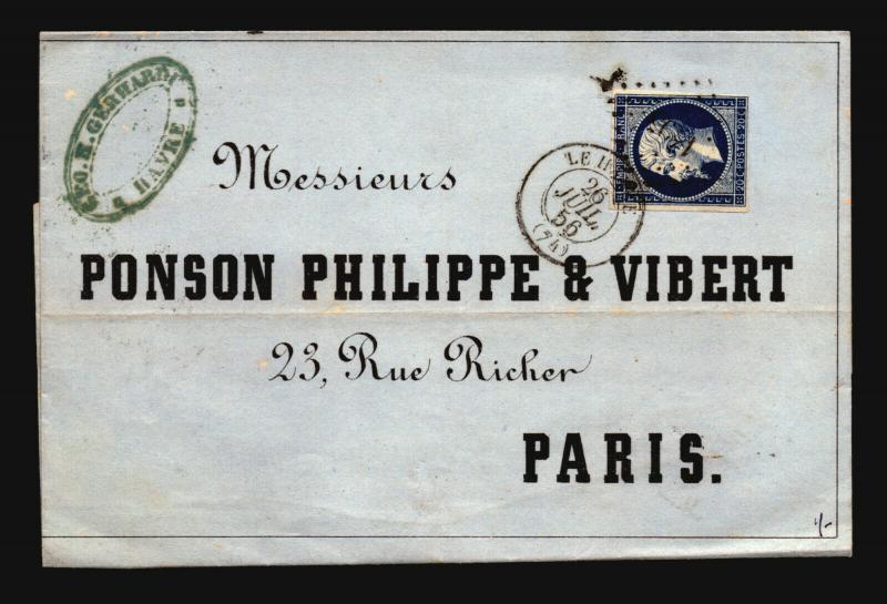 France 1856 Commercial Circular to Paris - Z15700