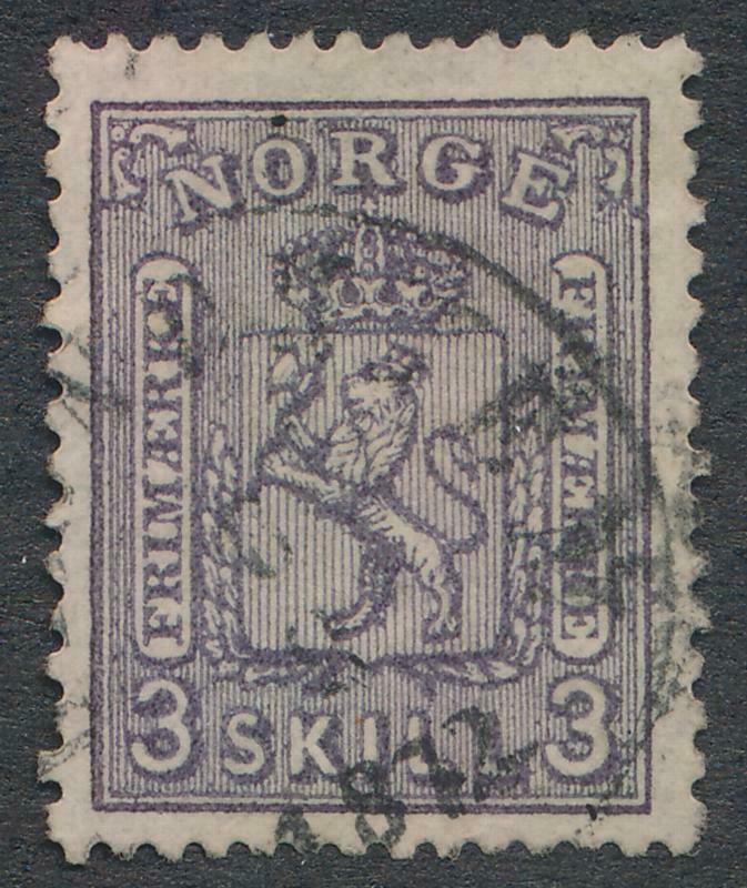 NORWAY 13 USED, VF, LIGHT CDS CANCEL, 3 S