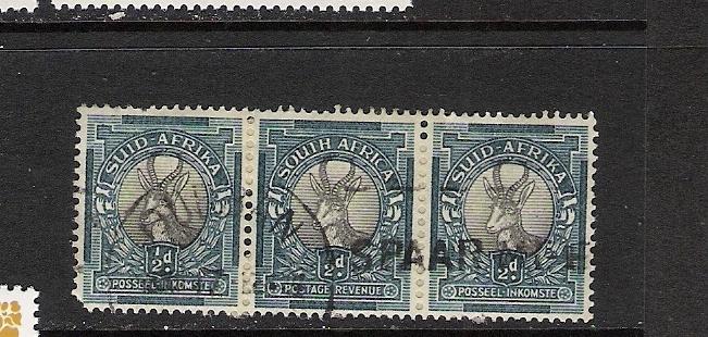 SOUTH AFRICA 23 VFU STRIP OF 3 FAUNA 42G