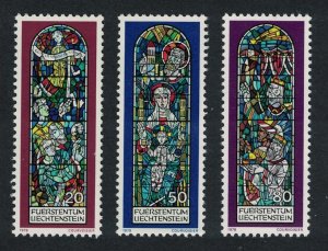 Liechtenstein Christmas Church Windows Triesenberg 3v 1978 MNH SG#717-719