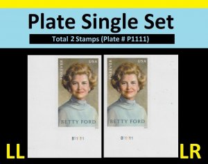 US 5852a Betty Ford imperf NDC plate single set 2 MNH 2024