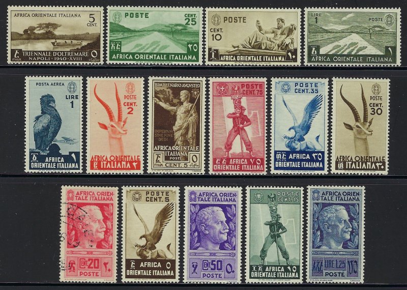 15 different Italian East Africa Stamps packet