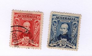 Australia #104-105 F-VF Used - Stamp - CAT VALUE $11.25