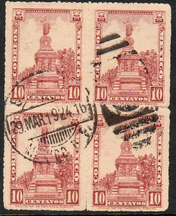 MEXICO 639, 10c Block of Four. USED. F-VF. (622)