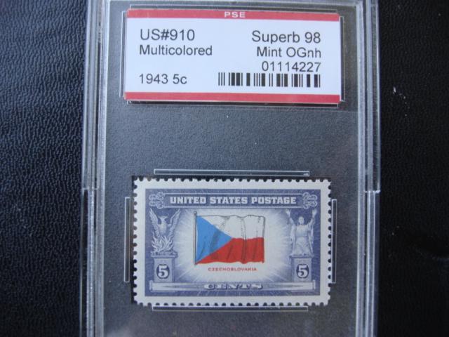 SCOTT # 910 1943 OVERRUN COUNTRYS SUPERB 98 CZECHOSLOVAKIA