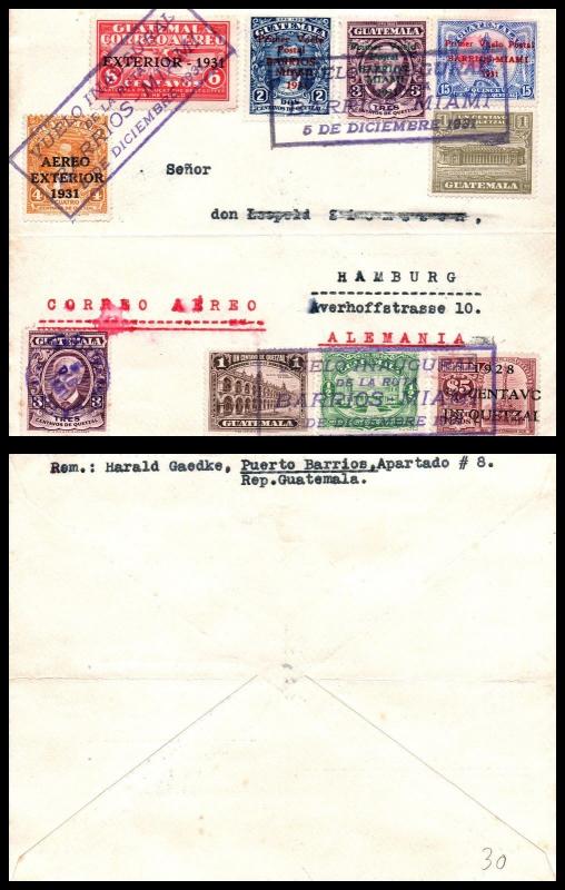 Goldpath: Guatemala cover, 1931, To Germany, CV23_P13