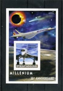 Malagasy 1999 CONCORDE Halley's Comet s/s Imperforated Mint (NH)