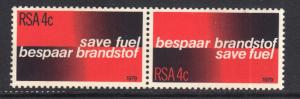 South Africa 1979 MNH fuel conservation se-tenant complete