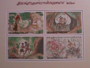 1996- THAILAND STAMP- SC#1689a- LETTER WRITING WEEK-MINT-NH S/S