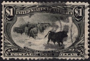 SC #292  F/VF, Used. Two small thin spots & two missing perfs.  Cat: $750