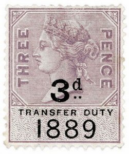 (I.B) QV Revenue : Transfer Duty 3d (1889)