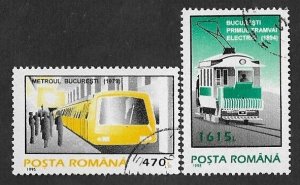 SE)1995 ROMANIA, FROM THE TRAINS SERIES, THE BUCHAREST METRO, 1ST ELECTRIC TR