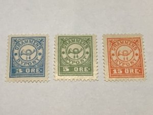 Drammens Bypost Norway 1888 Local post mint never hinged stamps set A10405