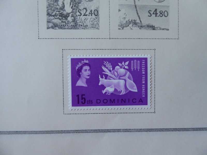 Dominica 1937-1972 Mint Stamp Collection on Scott International Alb Pgs