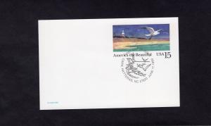 UX132 Seashore, FDC, no cachet