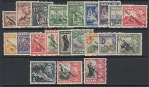 Malta, Scott 208-222, 235-240 (SG 234-248), MHR