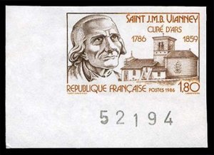 France, 1950-Present #2011 (YT 2418) Cat€23, 1986 St. J.M.B. Vianney, imper...