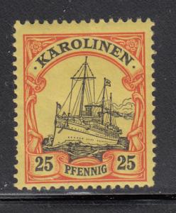 Caroline Islands 1900 MH Scott #11 25pf Kaiser's Yacht 'Hohenzollern' 