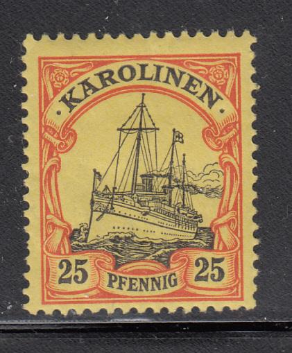 Caroline Islands 1900 MH Scott #11 25pf Kaiser's Yacht 'Hohenzollern' 