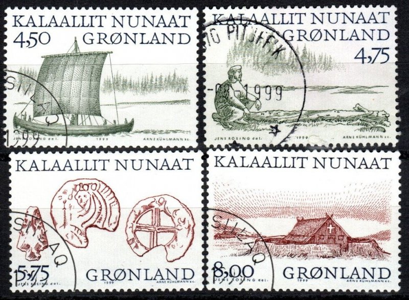 Greenland #351-4 F-VF Used CV $8.75 (X5257)