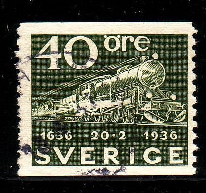 Sweden Sc 258 1936 40 ore Mail Train  stamp used