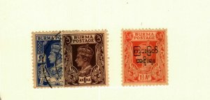 Burma #20 used, 22, 74 MH CV$2.90