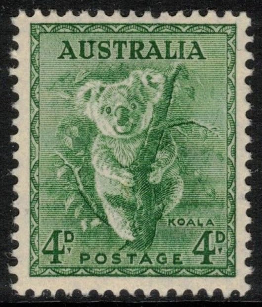 AUSTRALIA 1942 4d Koala, Perf 15x14; Scott 171, SG 188; MNH