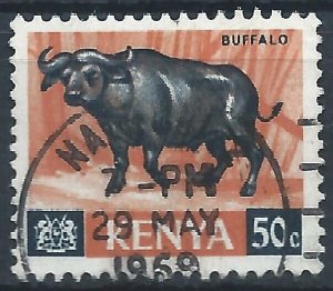 Kenya 1966 - 50c Buffalo - SG26 used