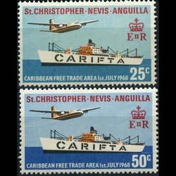 ST.KITTS-NEVIS 1968 - Scott# 188-9 Trade Area Set of 2 NH