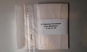 25 #7 Glassine Envelopes - 4 1/8 x 6 1/4