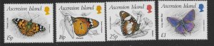 ASCENSION SG438/41 1987 BUTTERFLIES SET MNH