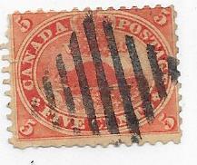 Canada #15  5c Vermillion  Beaver  (U) CV $37.50