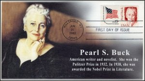 AO-1848, 1983, Pearl S. Buck, Add-on Cachet, First Day Cover, SC 1848, Writer